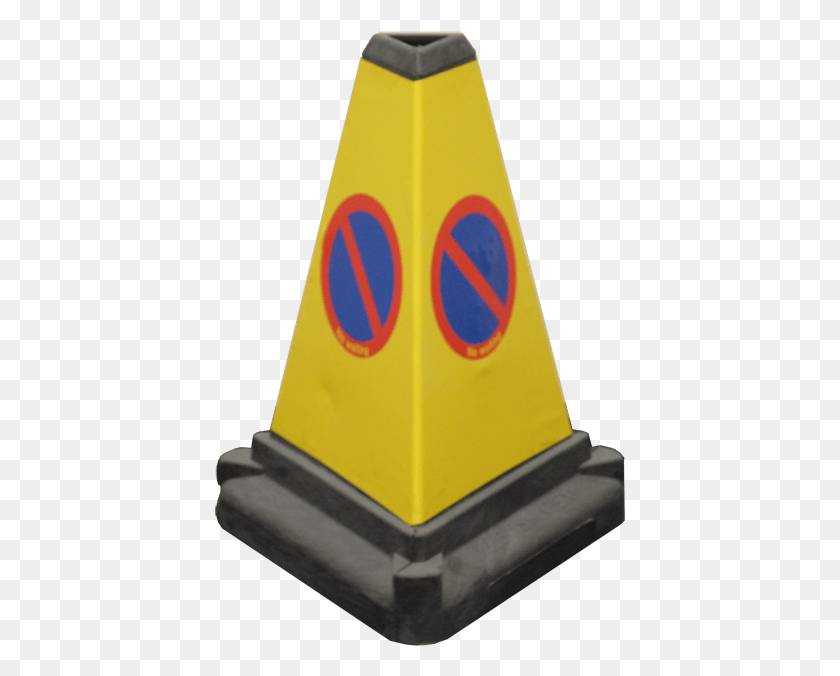 411x616 Traffic Cone 3 Side No Waiting Road Cone, Triangle, Symbol HD PNG Download