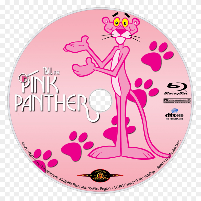 1000x1000 Trail Of The Pink Panther Bluray Disc Image Pantera Cor De Rosa, Disk, Dvd HD PNG Download