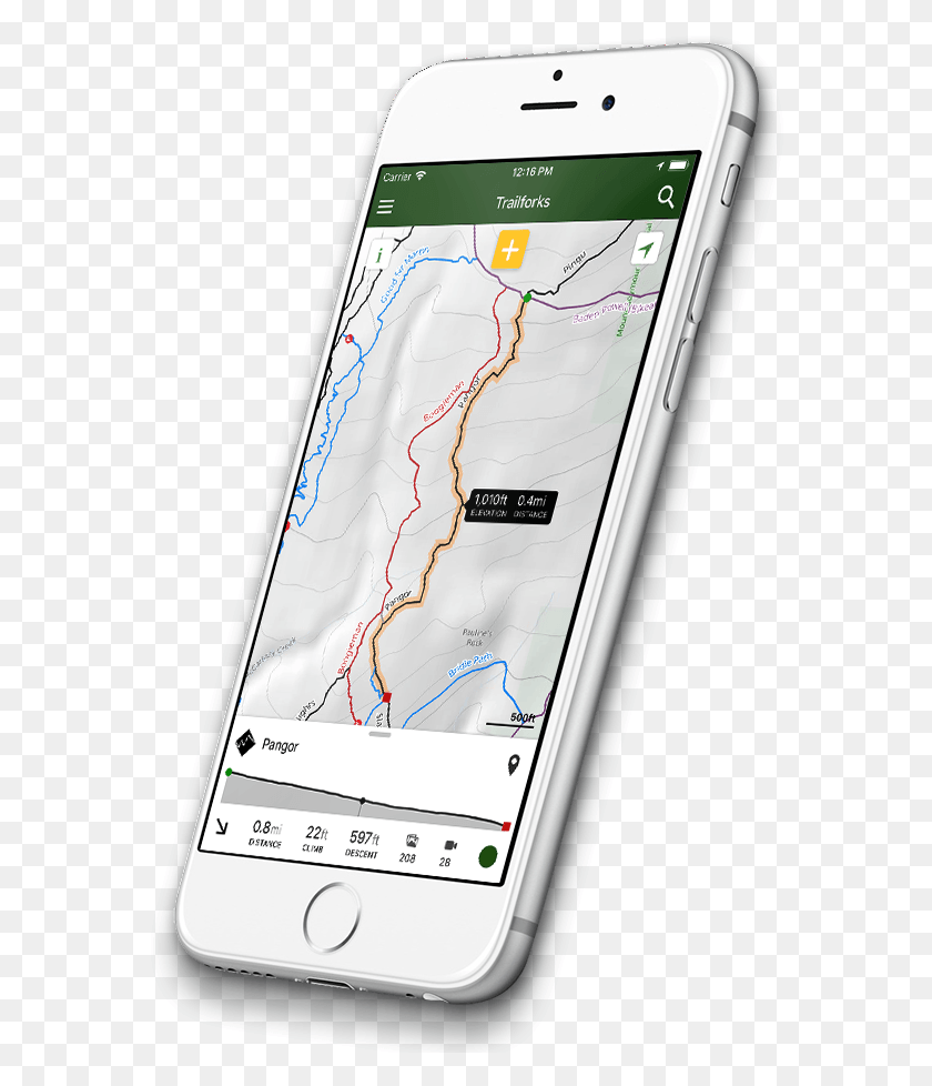 576x918 Trailforks App On Iphone Atlas, Mobile Phone, Phone, Electronics HD PNG Download