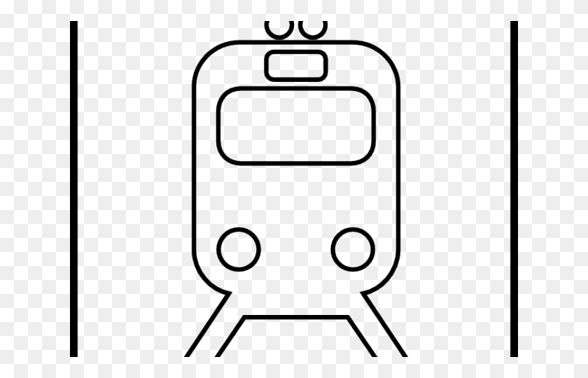 640x480 Train Clipart Black And White Line Art, Electronics, Electrical Device, Indoors HD PNG Download