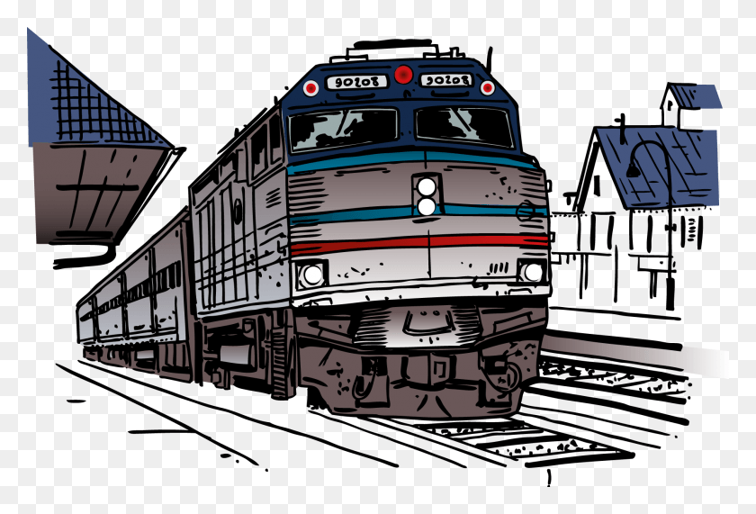 1850x1214 Train Rail Transport Railroad Tren Animacion, Vehicle, Transportation, Locomotive HD PNG Download