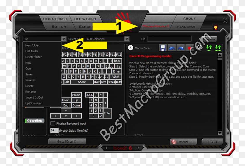 822x535 Transfer New Macros To It A4 Tech Gaming Mouse A4tech Bloody Blazing, File, Webpage, Text HD PNG Download