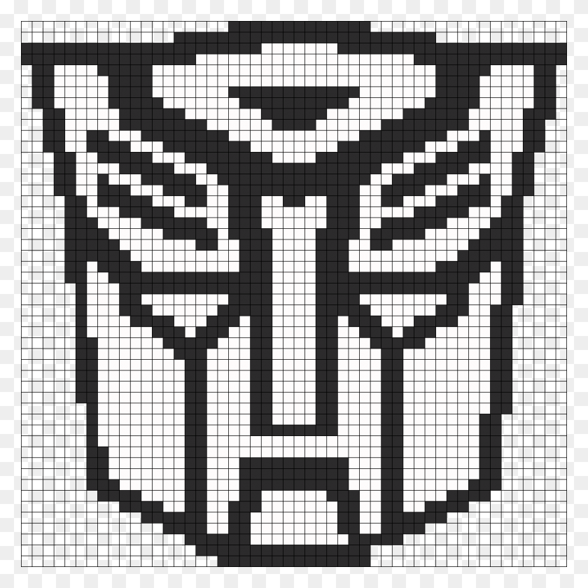 1051x1051 Трансформеры Автобот Символ Perler Бусина Узор Из Бисера Pixel Art Minecraft Трансформеры, Коврик, Игра, Столб Hd Png Скачать