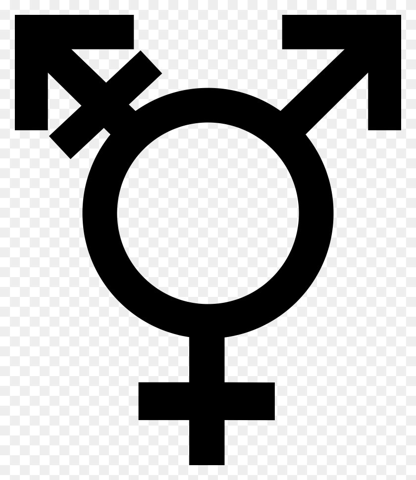 4283x5000 Transgender Symbol By Pride Flags Trans Symbol, Cross, Stencil HD PNG Download