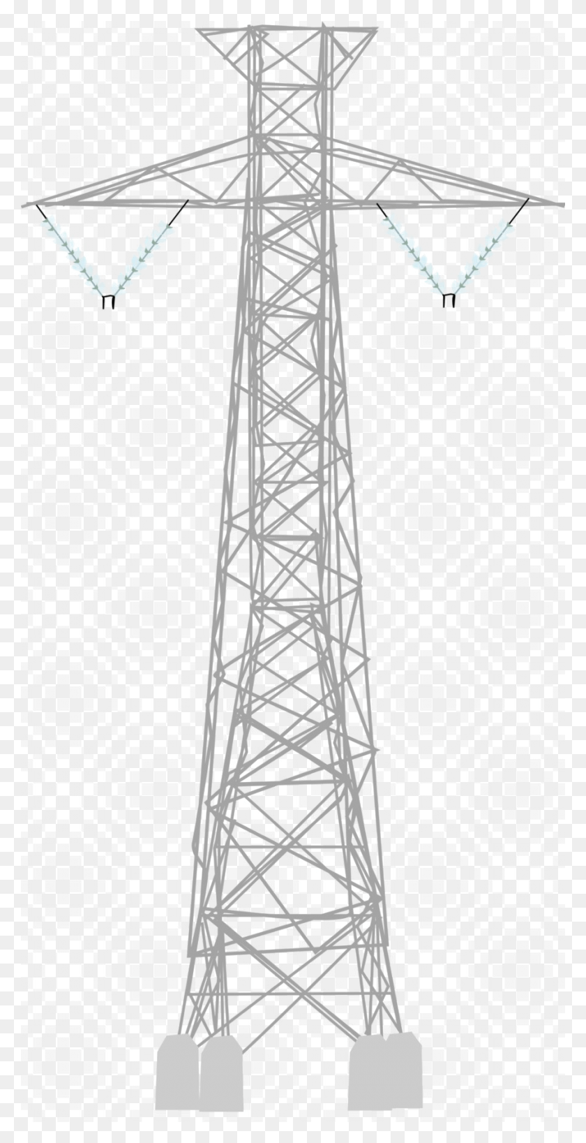 900x1820 Transmission Tower Pic Lace, Electric Transmission Tower, Power Lines, Cable HD PNG Download
