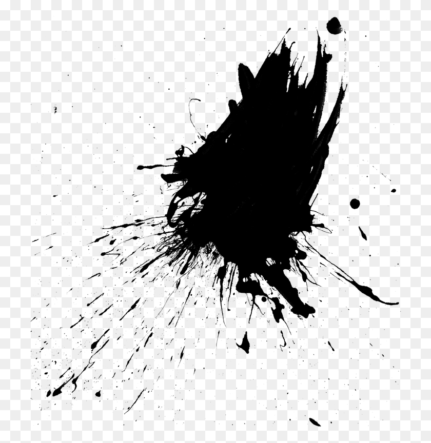 725x804 Transparency Portable Network Graphics Ink Image Vector Splatter Black Paint Drip, Gray, World Of Warcraft HD PNG Download