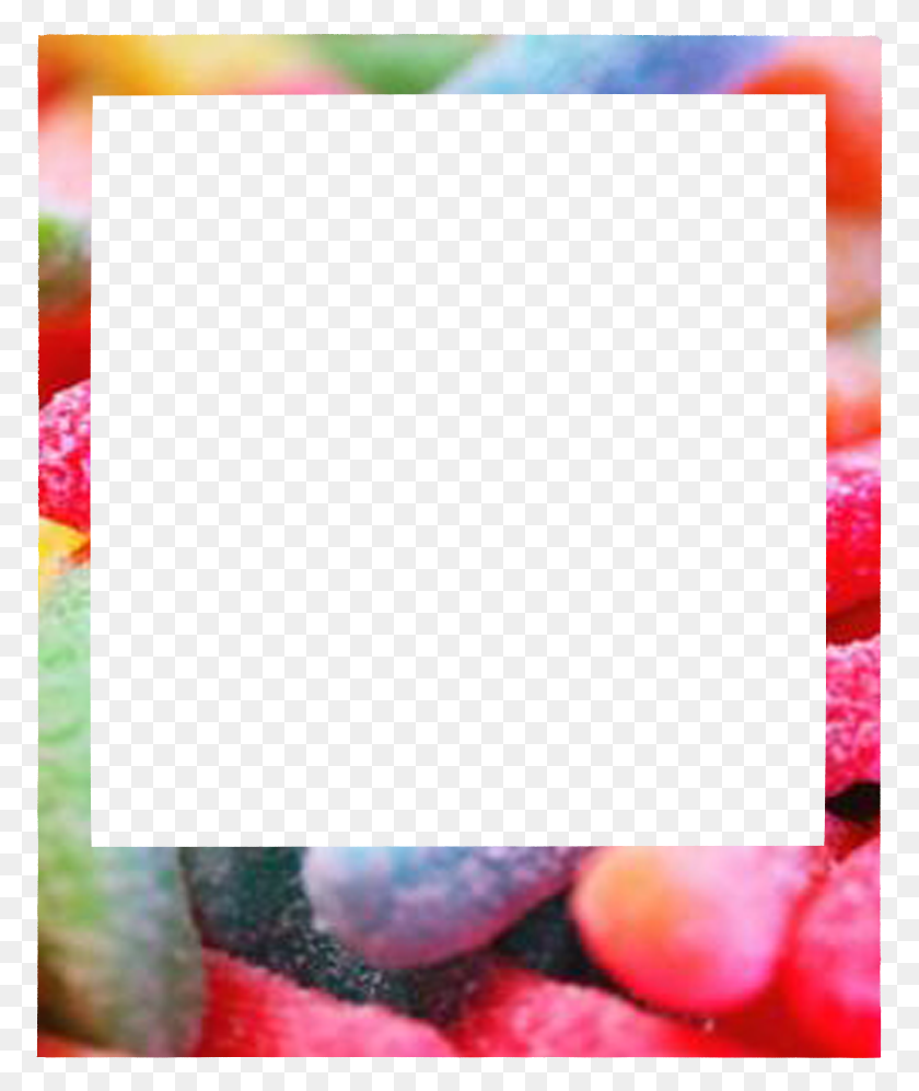 775x937 Transparencyhoe Polaroid Frames I Like The Candy Polaroid Frame Transparent Tumblr Frame, Plant, Sweets, Food HD PNG Download