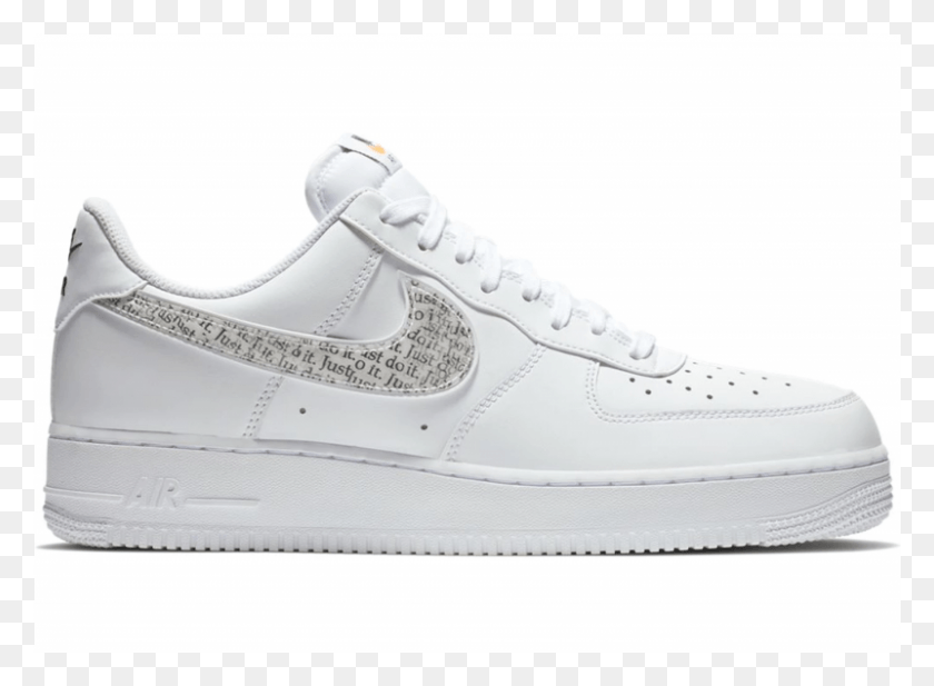 801x572 Transparent Air Force 1 Transparent Background Nike Air Force 1 Low Just Do It Pack White, Shoe, Footwear, Clothing HD PNG Download