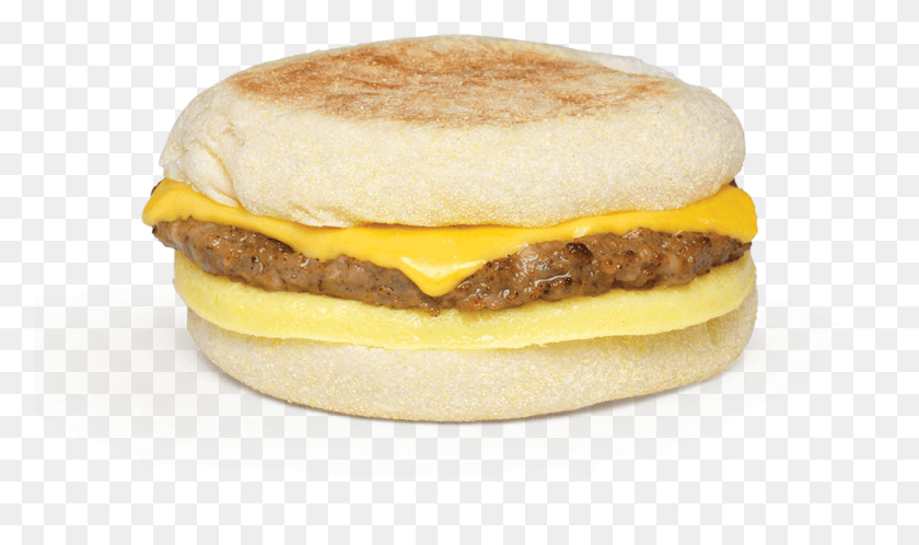 1001x563 Transparent American Cheese Sausage Egg And Cheese Muffin, Burger, Food, Bread HD PNG Download