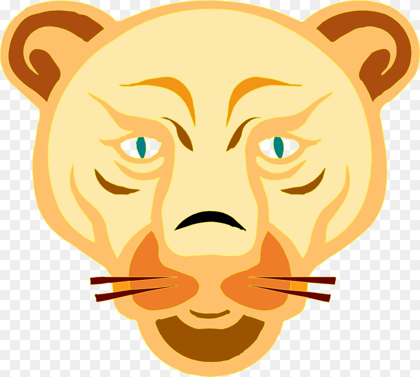 1753x1574 Transparent Angry Lion Mountain Lion Cartoon Face, Baby, Person, Head PNG