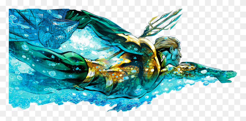 1280x583 Transparent Aquaman Swimming Through Your Dash Aquaman Transparent, Graphics, Water HD PNG Download