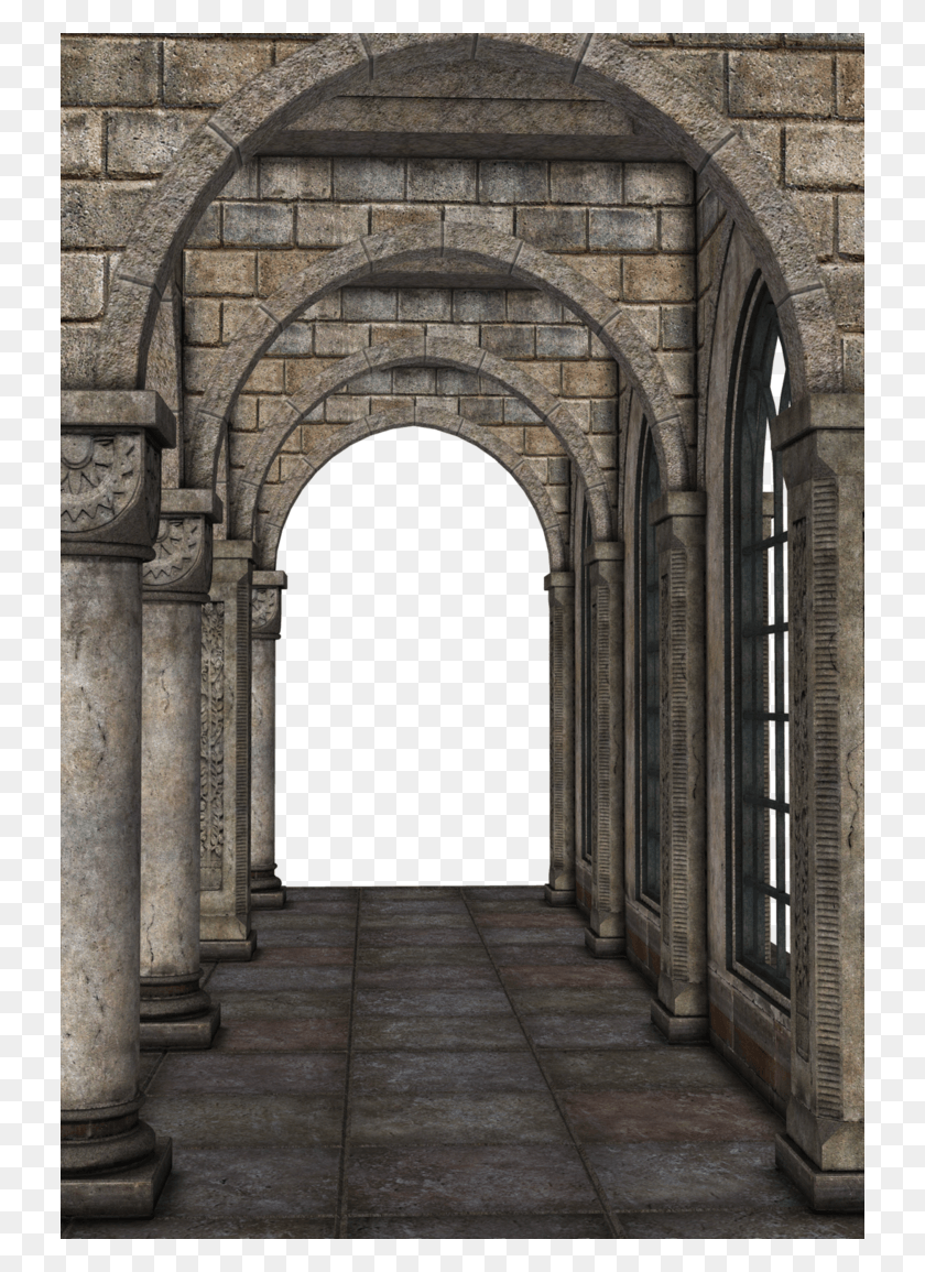 730x1095 Transparent Archways, Corridor, Crypt, Architecture HD PNG Download