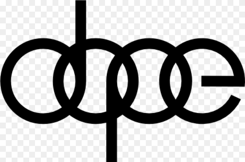 Audi Logo Dope Car Stickers, Gray Transparent PNG