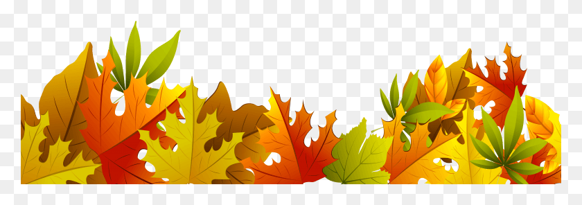 10291x3115 Прозрачный Осенний Клип Арт Границы Осенние Листья Hd Png Скачать