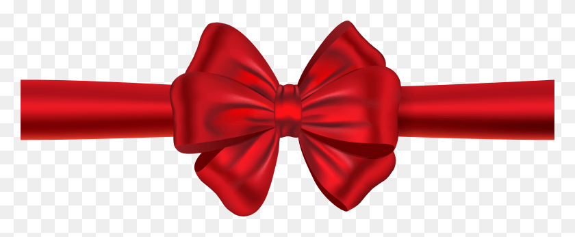 6205x2279 Transparent Background Christmas Ribbon Clip Art Merry Red Ribbon Bow, Tie, Accessories, Accessory HD PNG Download