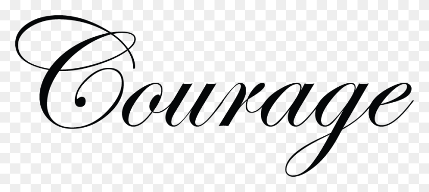 908x368 Transparent Background Courage Calligraphy, Text, Handwriting, Letter Descargar Hd Png