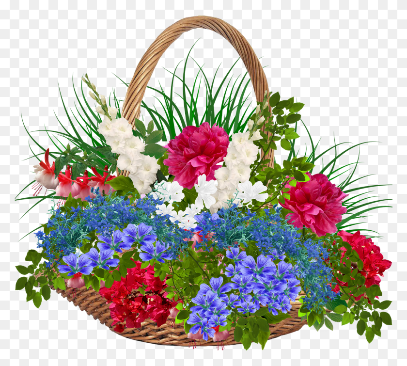 1281x1143 Transparent Background Flower Basket Clipart, Plant, Blossom, Flower Arrangement HD PNG Download