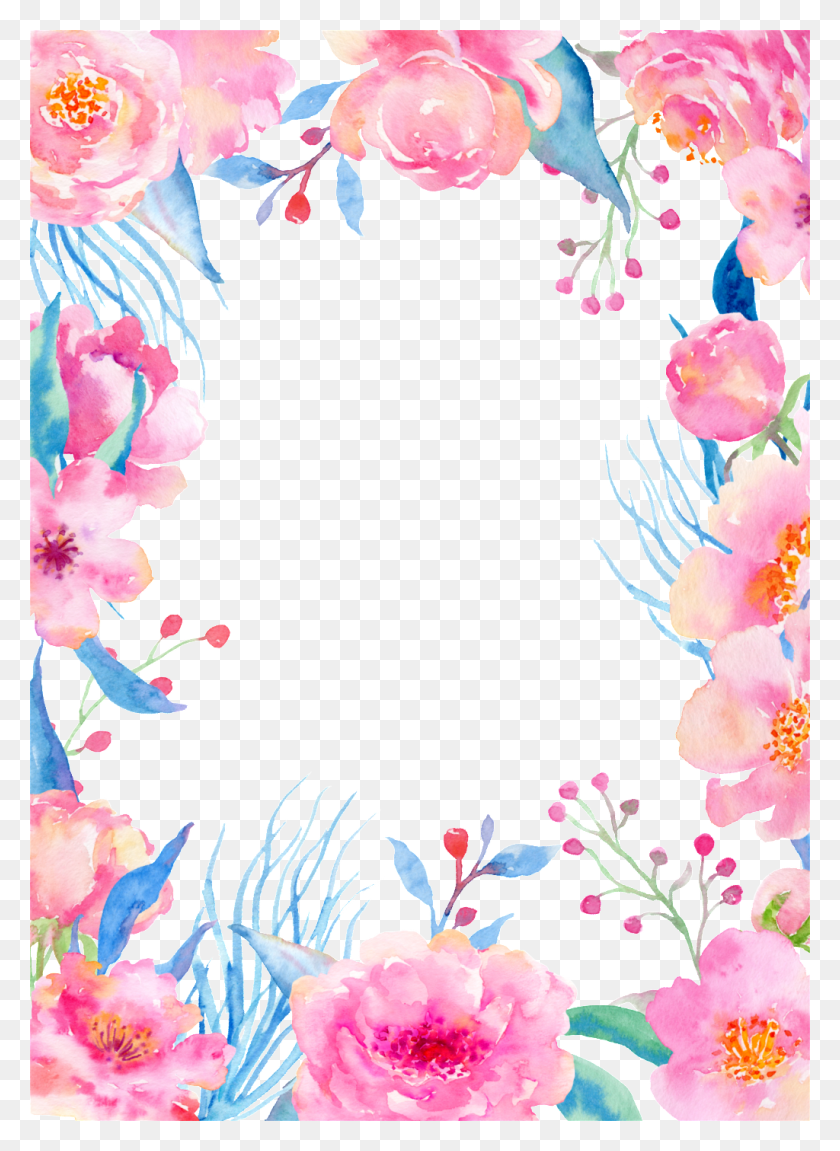 1024x1433 Transparent Background Flower Border Transparent Flower Border, Plant, Flower, Blossom HD PNG Download