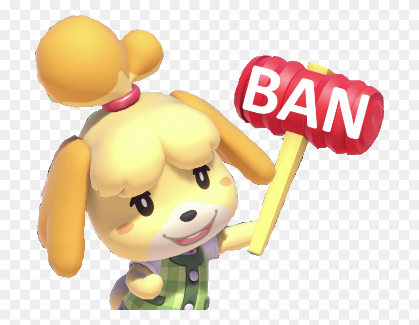 701x591 Transparent Ban Hammer Isabelle Animal Crossing Hammer, Toy, Figurine, Outdoors HD PNG Download