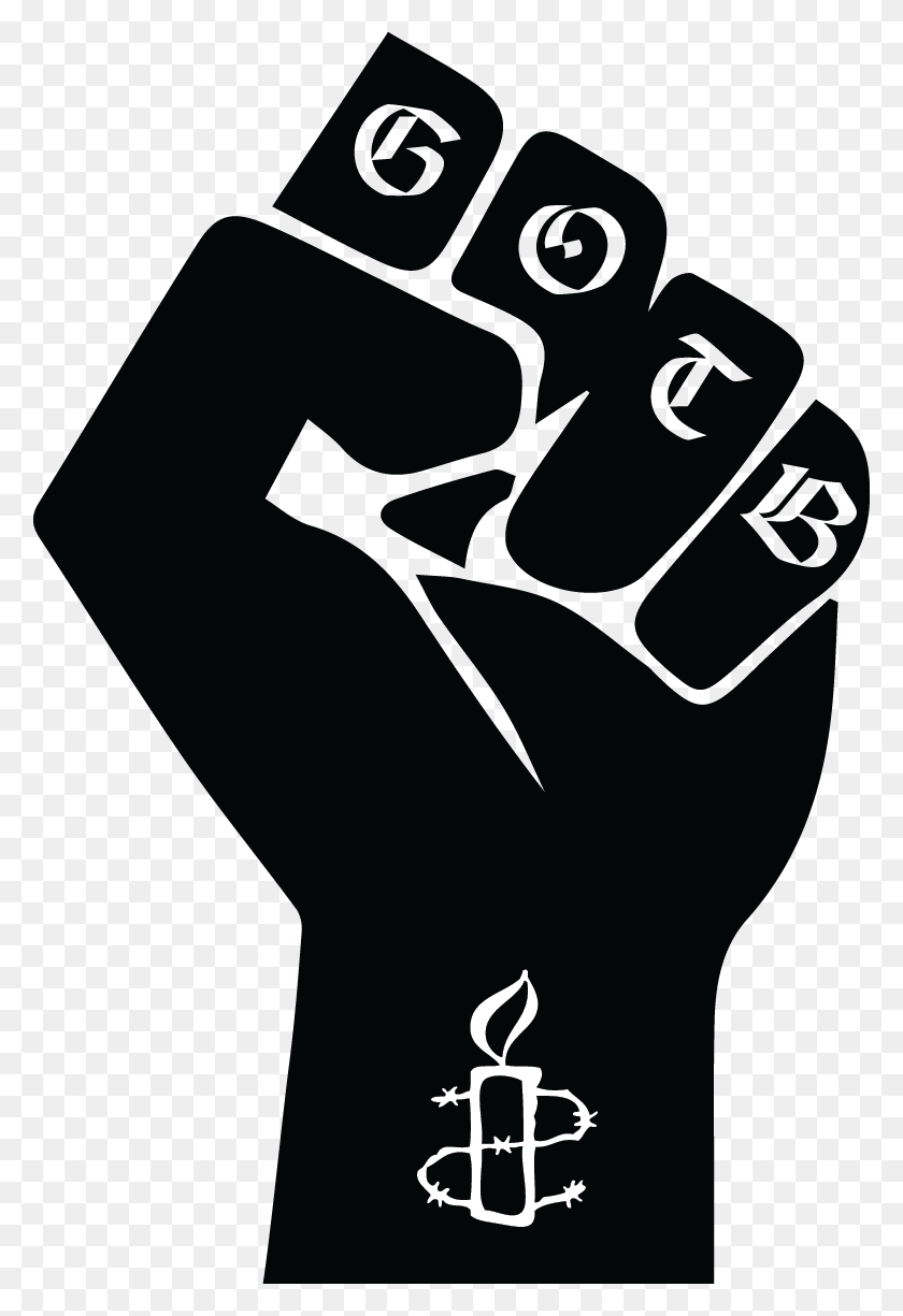 778x1165 Transparent Black Power Fist Black Lives Matter Hand, Stencil HD PNG Download
