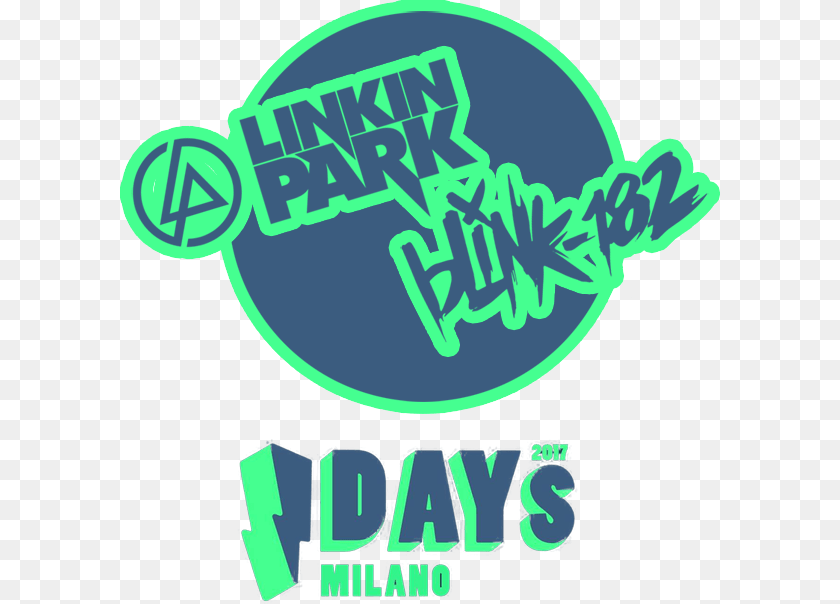 600x604 Transparent Blink 182 Linkin Park Minutes To Midnight, Advertisement, Poster Sticker PNG