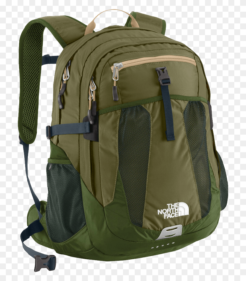 721x900 Transparent Bookbag Clipart North Face Backpack Army Green, Bag HD PNG Download