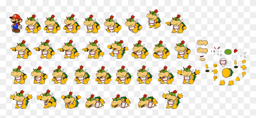 3581x1509 Transparent Bowser Paper Mario Sticker Star Bowser King, Rug, Angry Birds HD PNG Download