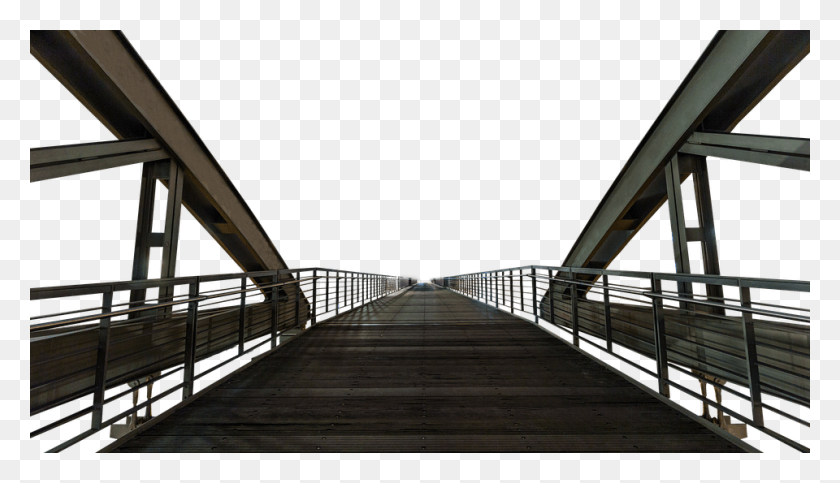 960x521 Transparent Bridge Isolated Bridge, Building, Water, Waterfront Descargar Hd Png