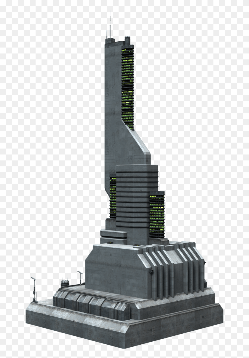 670x1145 Transparent Building Sci Fi Sci Fi Military Tower, Architecture, Monument, Metropolis Descargar Hd Png