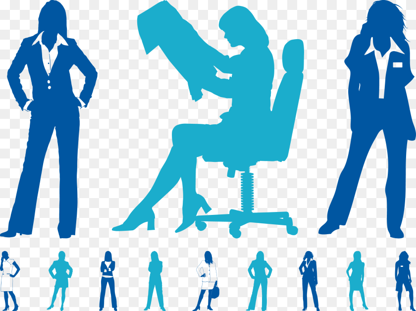 2434x1819 Transparent Business People Silhouette Male And Female Work, Adult, Clothing, Pants, Person Clipart PNG