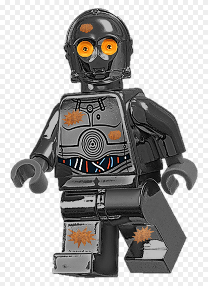 762x1097 Transparent C3po Lego Gold C, Robot, Toy, Machine HD PNG Download