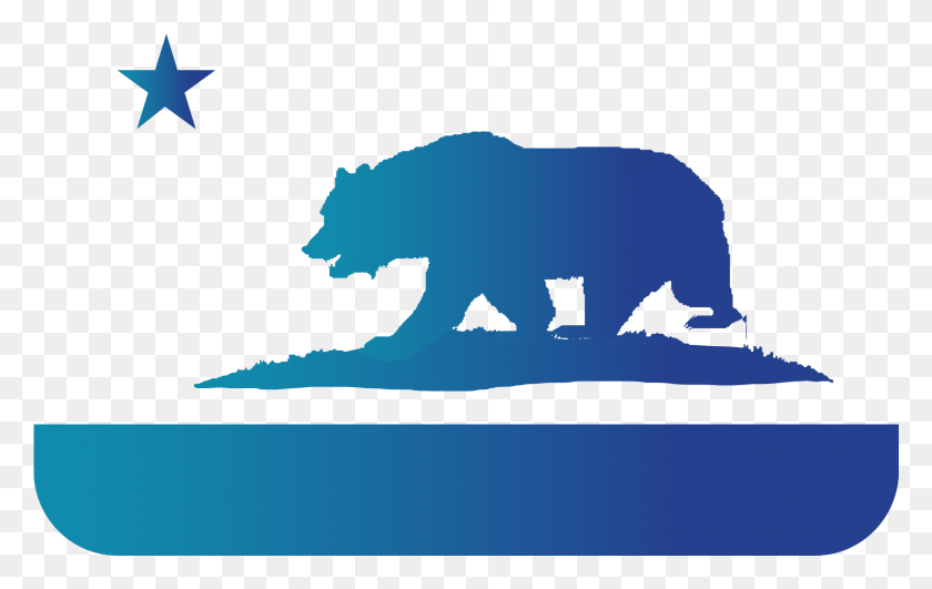 1601x967 Transparent California Silhouette California Flag, Mammal, Animal, Wildlife HD PNG Download