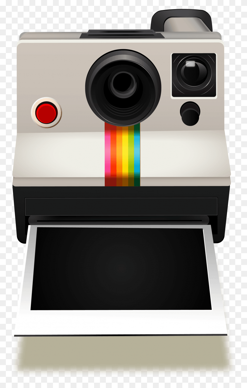 2356x3800 Transparent Camera Clipart Polaroid Camera With Film Coming Out, Electronics, Stereo HD PNG Download