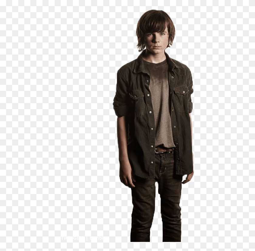 441x768 Transparent Carl To Protect Your Blog Walking Dead Carl Grimes, Clothing, Apparel, Person HD PNG Download