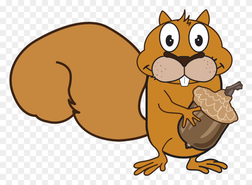 989x707 Transparent Cartoon Squirrel Buck Teeth Cartoon Character, Animal, Mammal, Wildlife HD PNG Download
