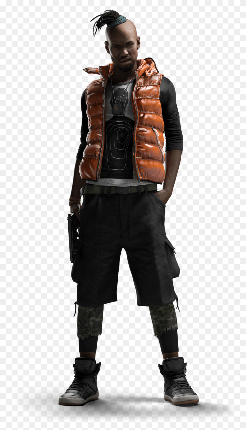 1191x2147 Transparent Cartoon Watch Watch Dogs Character Concept Art, Clothing, Apparel, Jacket HD PNG Download
