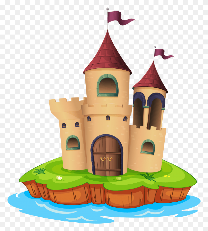 4432x4978 Transparent Castle And Water Picture Castle Kids Vector, Birthday Cake, Cake, Dessert HD PNG Download