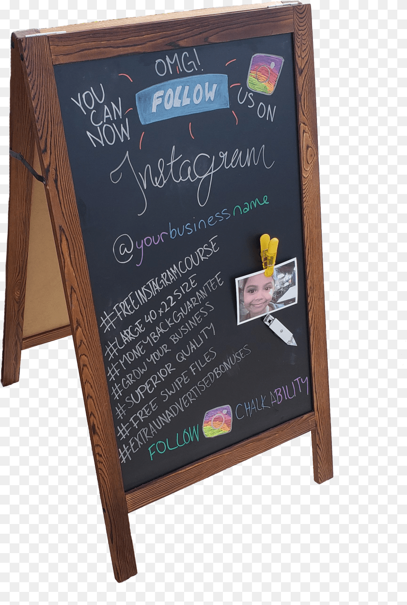Transparent Chalk Frame Blackboard, Person Sticker PNG