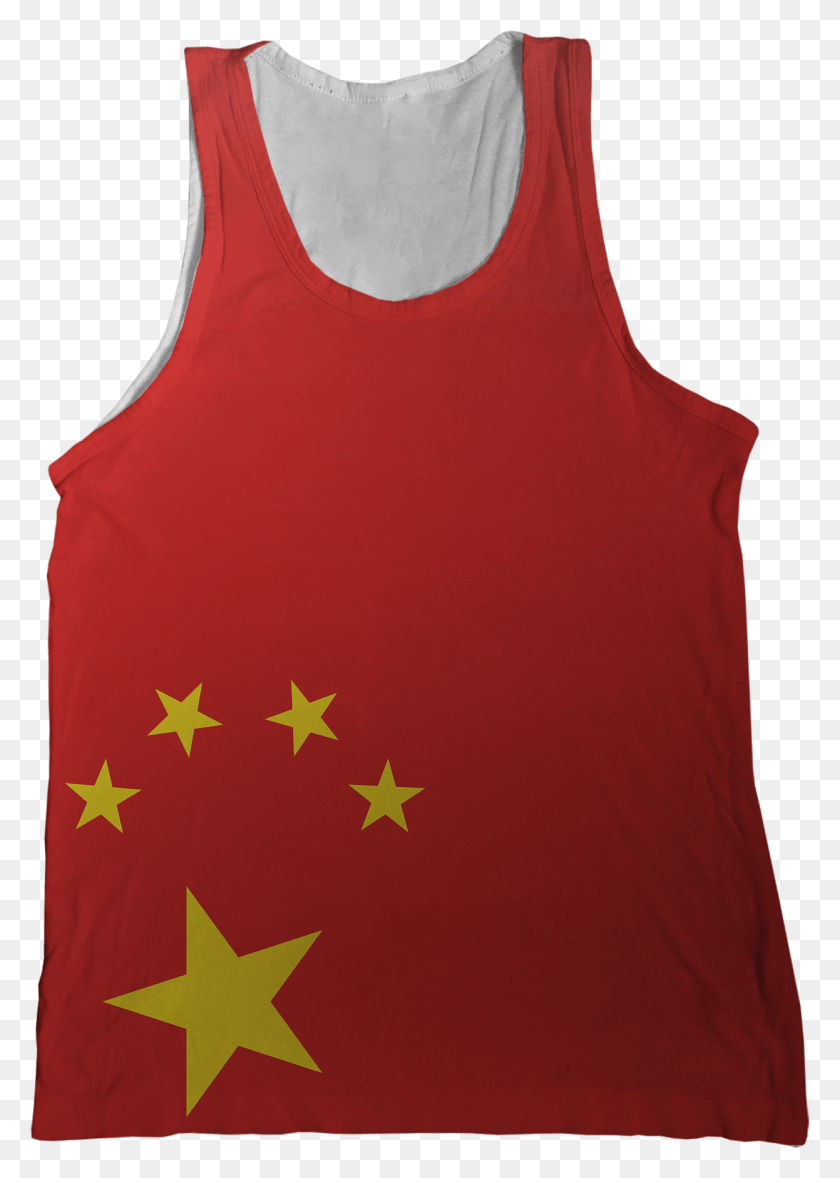 1246x1787 Transparent Chinese Flag Drapeau Chine Rond, Clothing, Apparel, Tank Top HD PNG Download