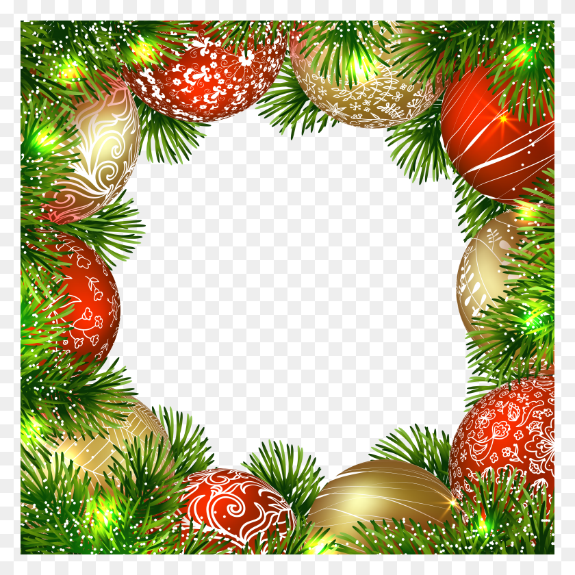 7005x7005 Transparent Christmas Frame With HD PNG Download