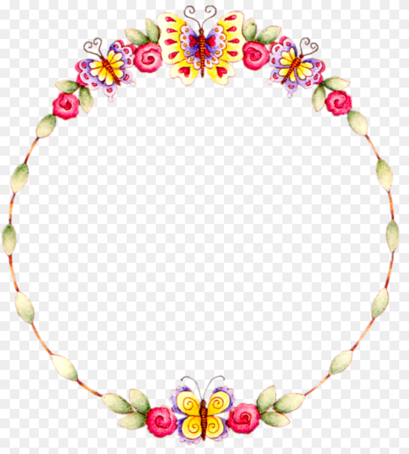 856x951 Circle Frames Round Flower Border, Accessories, Jewelry, Necklace, Bracelet Transparent PNG