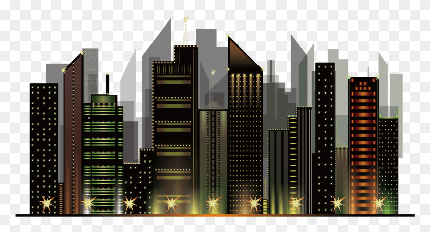 1437x727 Transparent City Vector Top View Of Building, High Rise, Urban, Architecture HD PNG Download