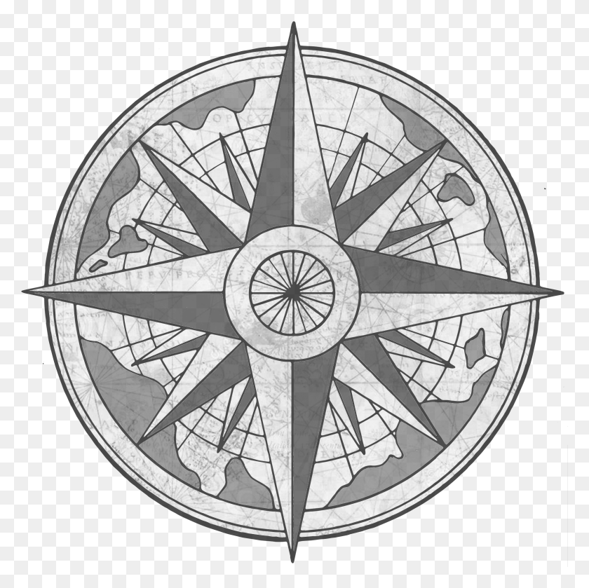 2373x2371 Transparent Compass Vintage Compass Rose, Clock Tower, Tower, Architecture HD PNG Download