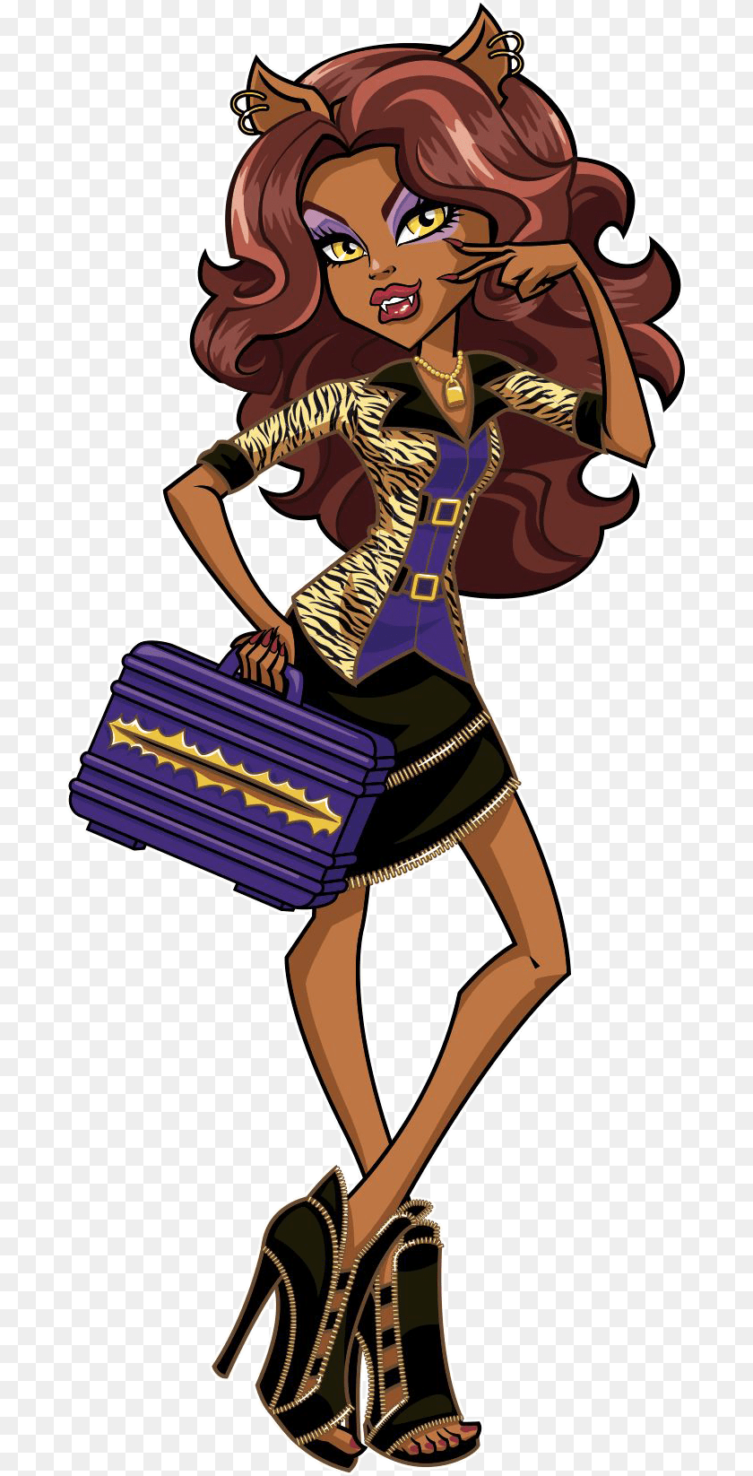 694x1646 Transparent Confident Clawdeen, Book, Comics, Publication, Adult PNG