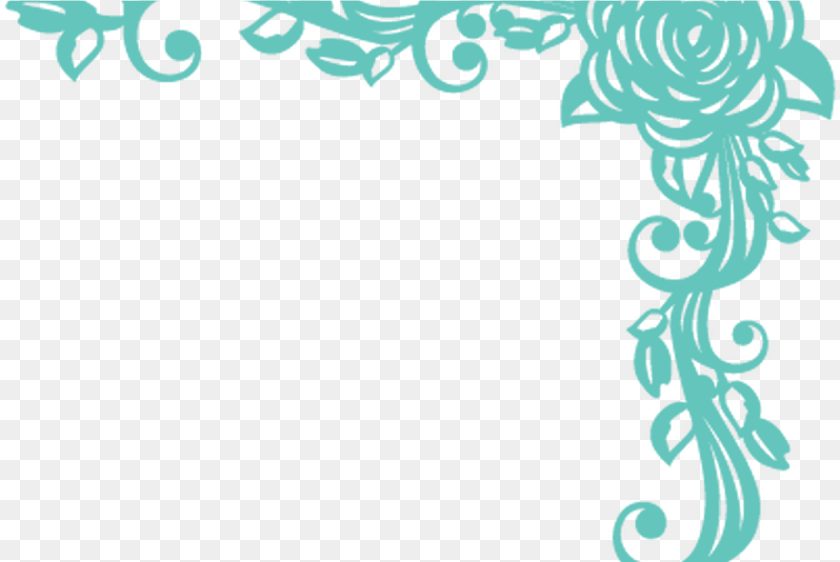 Transparent Corner Flourish Motif, Art, Floral Design, Graphics, Pattern Sticker PNG