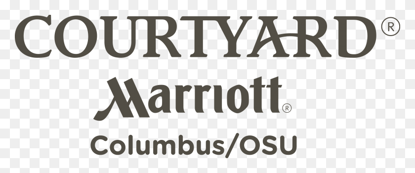 2862x1066 Transparent Courtyard Marriott Logo Courtyard Chicago Downtown Magnificent Mile Logo, Text, Word, Alphabet HD PNG Download