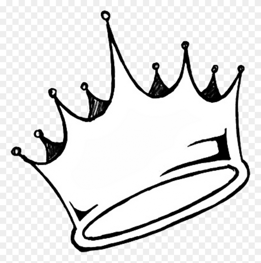 1024x1032 Transparent Crown Tumblr Sticker Aesthetic White Queen Graffiti Crown Drawing, Accessories, Accessory, Jewelry HD PNG Download