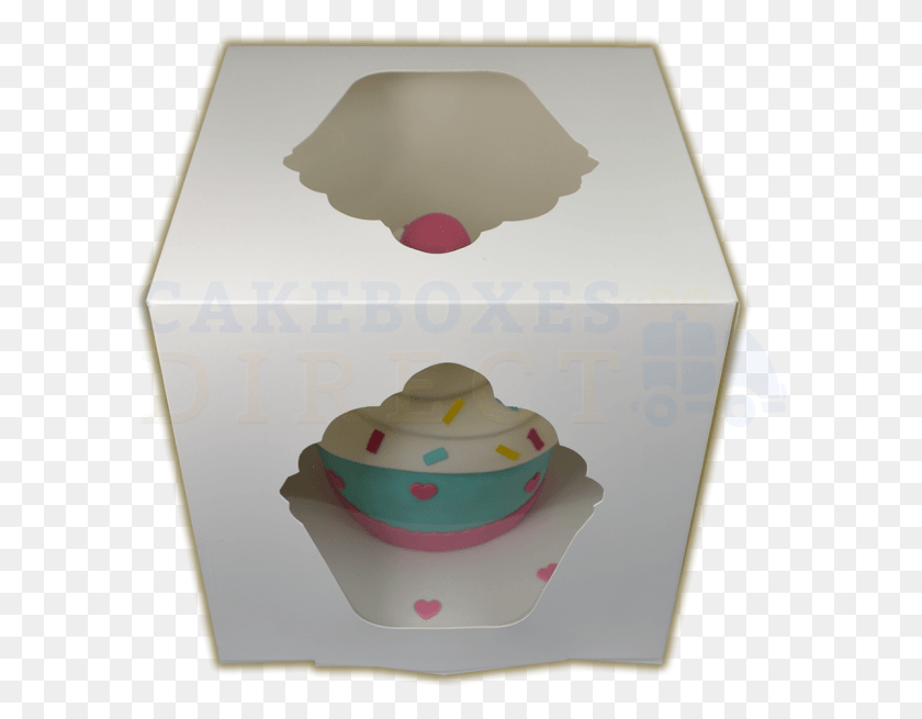 595x595 Transparent Cupcake Boxes Large Cupcake Box, Bowl, Carton, Cardboard HD PNG Download
