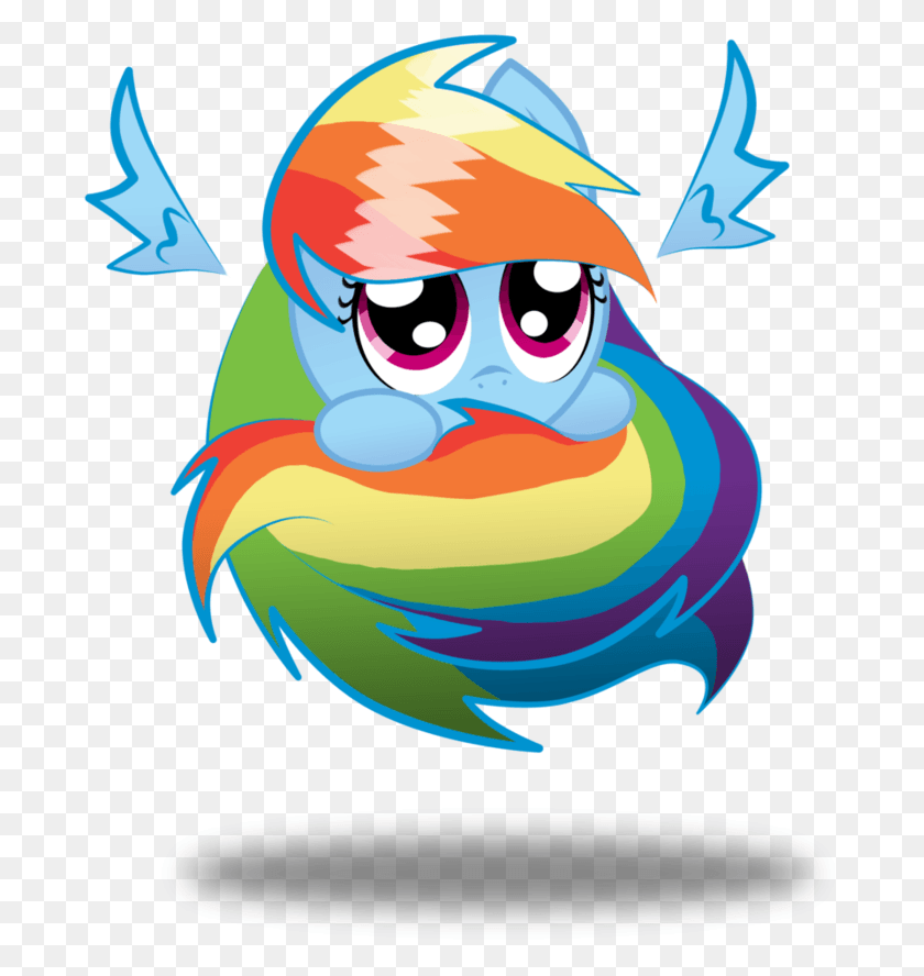 689x828 Transparent Cute Rainbow Ld Poni, Graphics, Angry Birds HD PNG Download