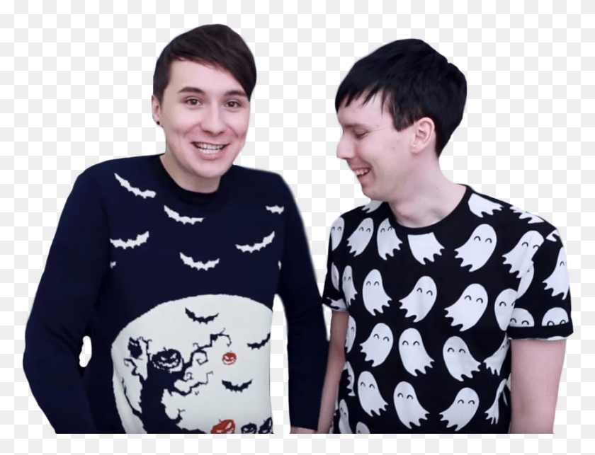 864x646 Transparent Dan And Phil Pngs Some Halloween Baking Halloween Dan And Phil, Clothing, Apparel, Sleeve HD PNG Download